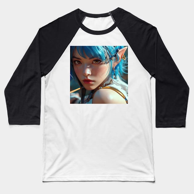 Elf Girl Archer Baseball T-Shirt by Century21Mouse